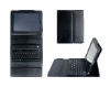 PU leather case with wireless silicon keyboard for new ipad/ipad2
