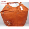 PU leather fashion women handbag 2012