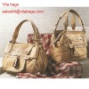 PU leather fashion women handbag 2012