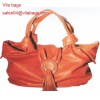 PU leather fashion women handbag 2012