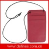 PU leather neck wallet