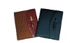 PU leather portfolio with pen