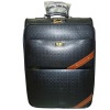 PU leather rolling travel luggage bag