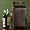 PU leather wine bag,wine tote,wine carrier,wine holder,two bottle wine bag,wine gift