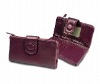 PU wallet with flap closure in various colours