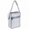 PVC Shoulder Bag with Navy Stripes