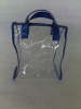 PVC handle cosmetic bag/shopping bag +CN cheapest price