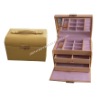 PVC leatherette jewelry box  with mirror
