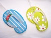 PVC luggage tag with slipper design