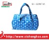 PVC make up bag with white dots
