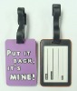 PVC mini kids bag tags;PVC bag hang tag