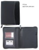 PVC portfolio,zipper around file holder,men's conference folder