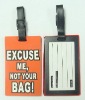 PVC travel luggage tag;ID clear plastic luggage tags