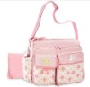 PVC w/floral printing diaper bag