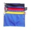 Packcloth pouch with zippered compartment  POU-042