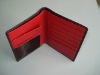 Passport holder in leather material in red color