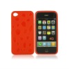 Paw TPU case Cover for iPhone 4 red