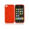 Paw TPU case Cover for iPhone 4 red