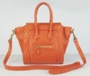 Paypal Women top name brand luxury designer cow skin leather shoulder handbag smile bags