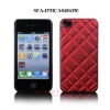 Pc case for iphone 4 with rubber painting grid pattern