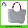 Personal logo color plain canvas beach bag