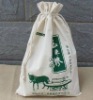 Personalized organic cotton drawstring bag