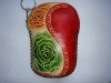 Personalized rose leather coin purse