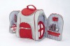 Picnic backbag for 2 person with full dinnerware