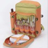 Picnic backpack for 4 persons with full dinnerware
