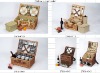 Picnic basket from willow material at fashionable design with reasonable price.