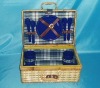 Picnic basket including cooler bag and double stools.