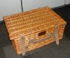 Picnic baskets,made of fern in suitcase style