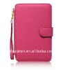 Pink 7"wrist Leather Case Cover with Card pouch for Samsung Galaxy Tab P1000