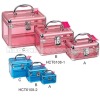 Pink Acry Cosmetic Case Set