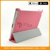 Pink, Flip Leather Cover with Stand for Apple iPad 2, For iPad2 Folding Leather Case Cover Skin, with sleep and wake up function