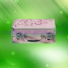 Pink Flower Pattern Aluminum cosmetic case