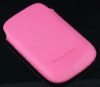 Pink Genuine leather Case Pouch For Blackberry 9900 9930