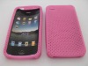 Pink Grid style silicon case for iphone 4G