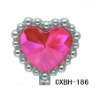 Pink Heart Bubble/Silver Bling Crystal Purse Hanger