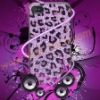 Pink Leopard Shining Powder Hard Protect Shell Skin For iPhone 4