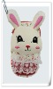 Pink Lively Rabbit Fabric Cotton Wrist Bag/Phone Bags