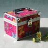 Pink Lovely Butterfly Pattern Aluminum cosmetic case