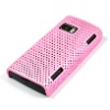 Pink Mesh Skin Hard Back Case Cover For Nokia X6