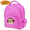 Pink Monkey School Backpack
