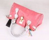 Pink PU leather gentlewomen 's bags handbags
