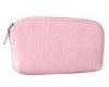 Pink PVC make up bag in simple style for promotion