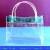 Pink PVC shopping bag with round handle