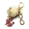 Pink Poodle Bag Key Chain