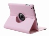 Pink Rotating Magnetic Leather Smart Cover with Stand