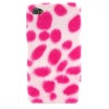 Pink Soft Furry Back Case for iPhone 4S